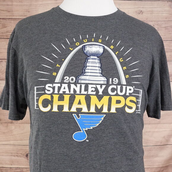ST LOUIS BLUES NHL HOCKEY 2019 STANLEY CUP CHAMPIONS TSHIRT SZ L - Picture 1 of 7